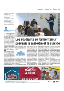 Article de la Charente libre mettant en avant la formation PSSM